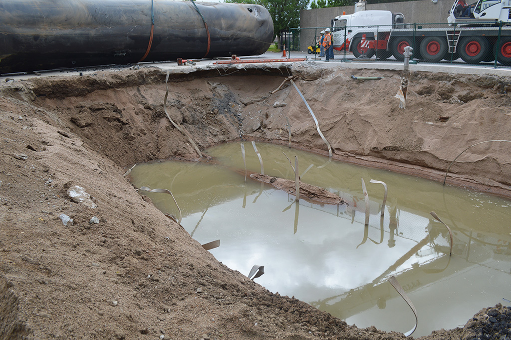 Groundwater in excavation